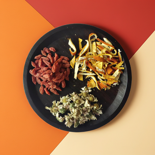 Chrysanthemum Goji Berry Chenpi Tea | Qiandao Lake Herbal Tea Blend with Aged Tangerine Peel
