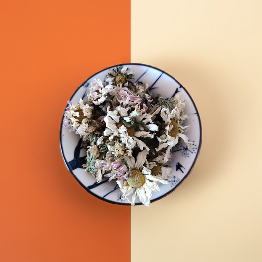 Soothe & Glow Herbal Tea: Roasted Coix Seed, Ginger, Chrysanthemum